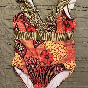 Averie one piece floral swimsuit